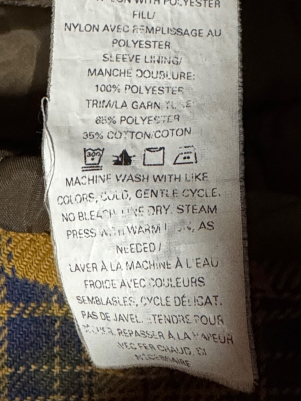 Pendleton Yellow & Navy Plaid Shirt Jacket - Picture 9 of 9